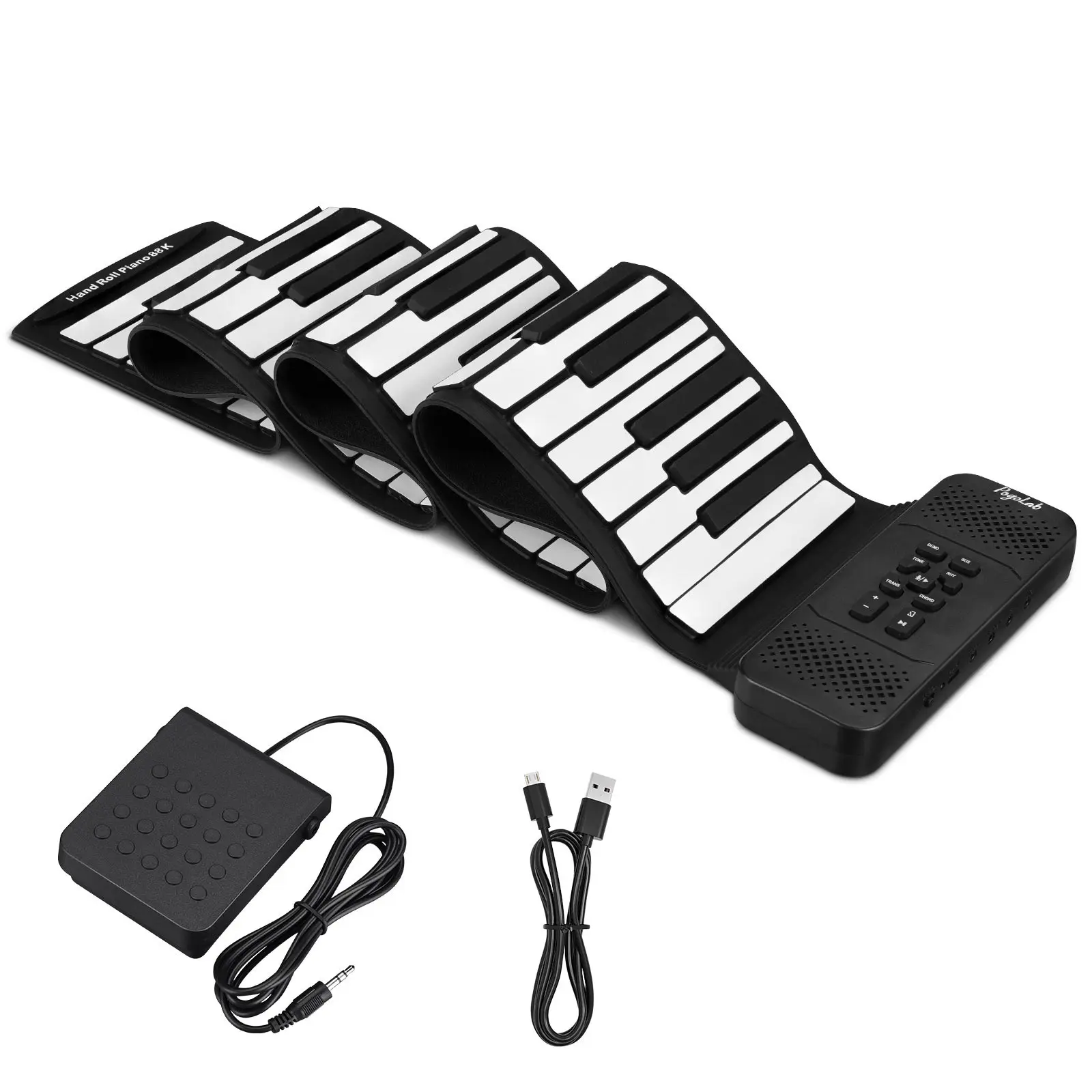 Piano Sustain Pedal - Pogolab 88 Keys Hand Roll Up