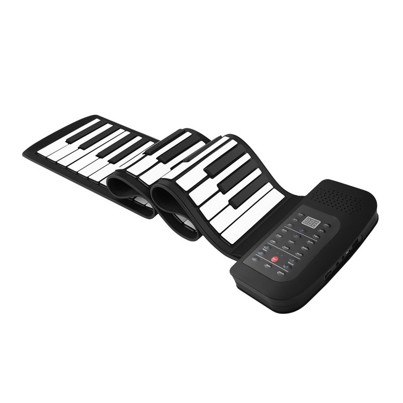 Piano Sustain Pedal - 88‑Key Roll‑Up Portable Silicone Electronic Piano