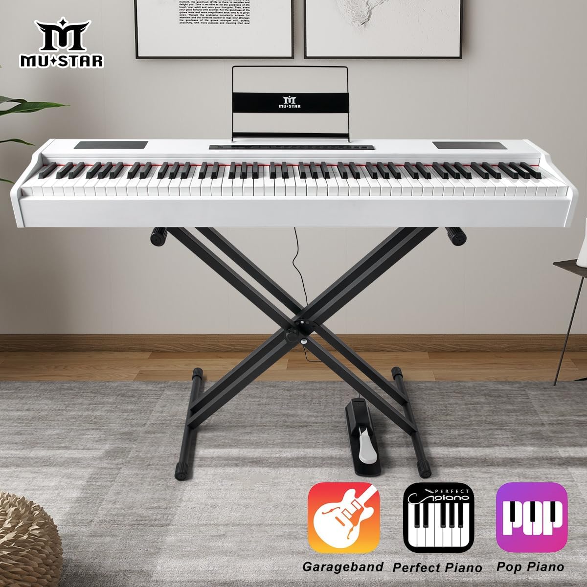 MUSTAR Digital Piano Keyboard  - Piano Sustain Pedal ulasan dan harga