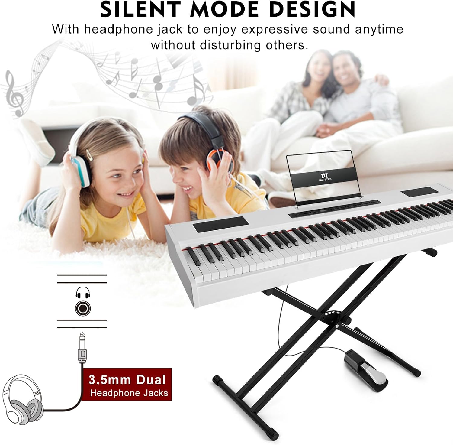 MUSTAR Digital Piano Keyboard  - Piano Sustain Pedal ulasan dan harga